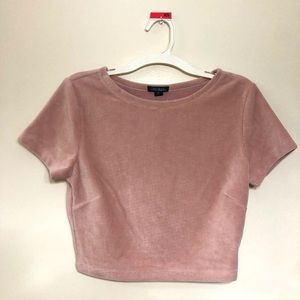 Light pink crop top and skirt set